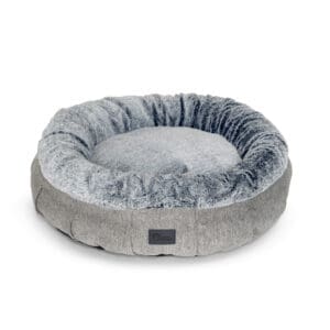 Harley Dog Bed Harlow Grey & Artic Faux Fur